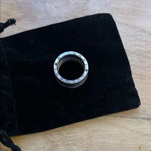 Bvlgari Black and Silver Men's designer Ring
B.zero 1 four band ring